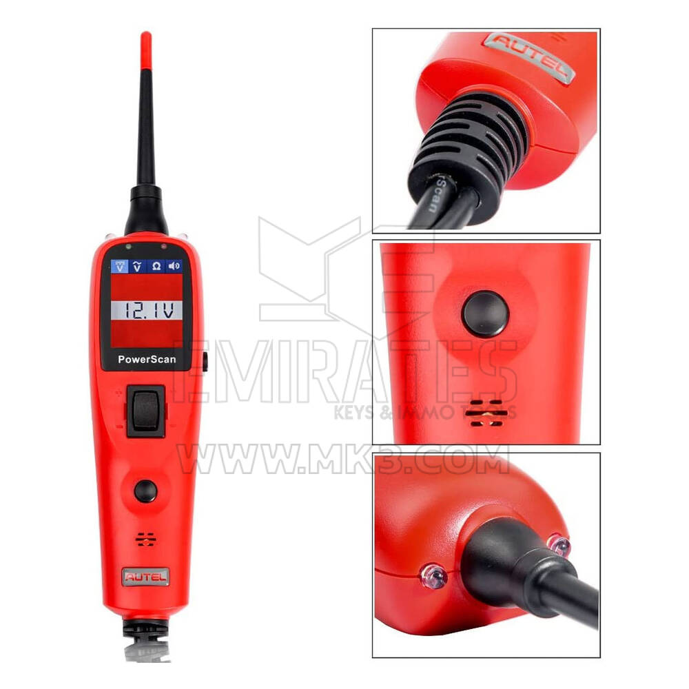 Autel PowerScan PS100 Automotive Circuit Tester Electrical System Diagnosis Tool Car Circuit Voltage Tester Digital Voltmeter Support Read Voltage, Current and Resistance