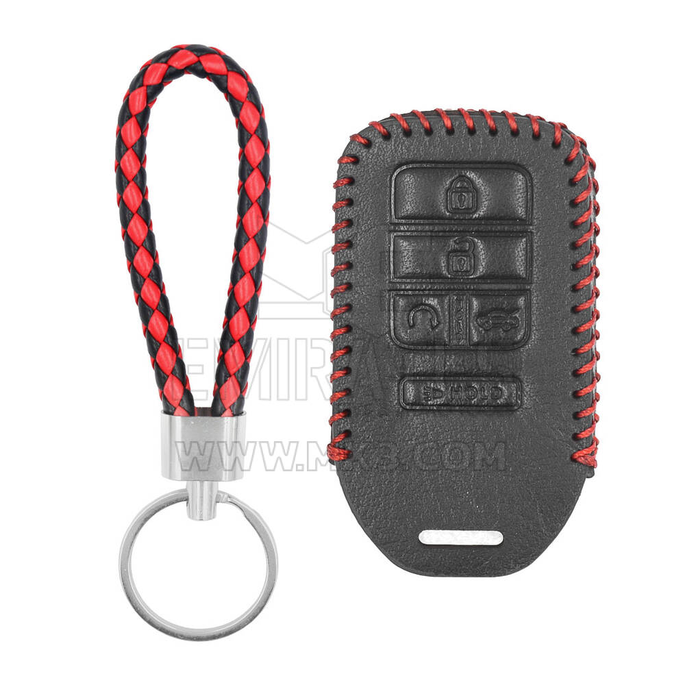 Funda de cuero para llave remota inteligente Honda 4 + 1 botones