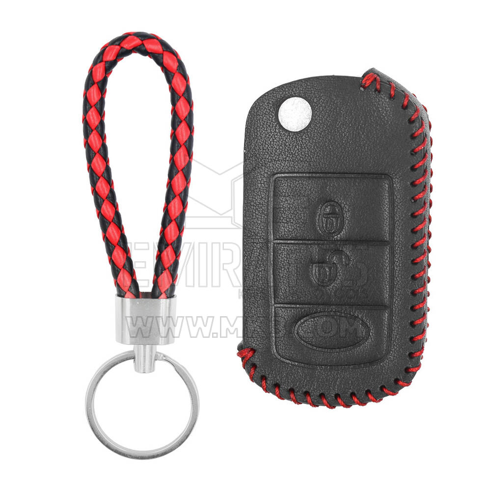 Etui en cuir pour clé à distance Land Rover Flip 3 boutons RV-D