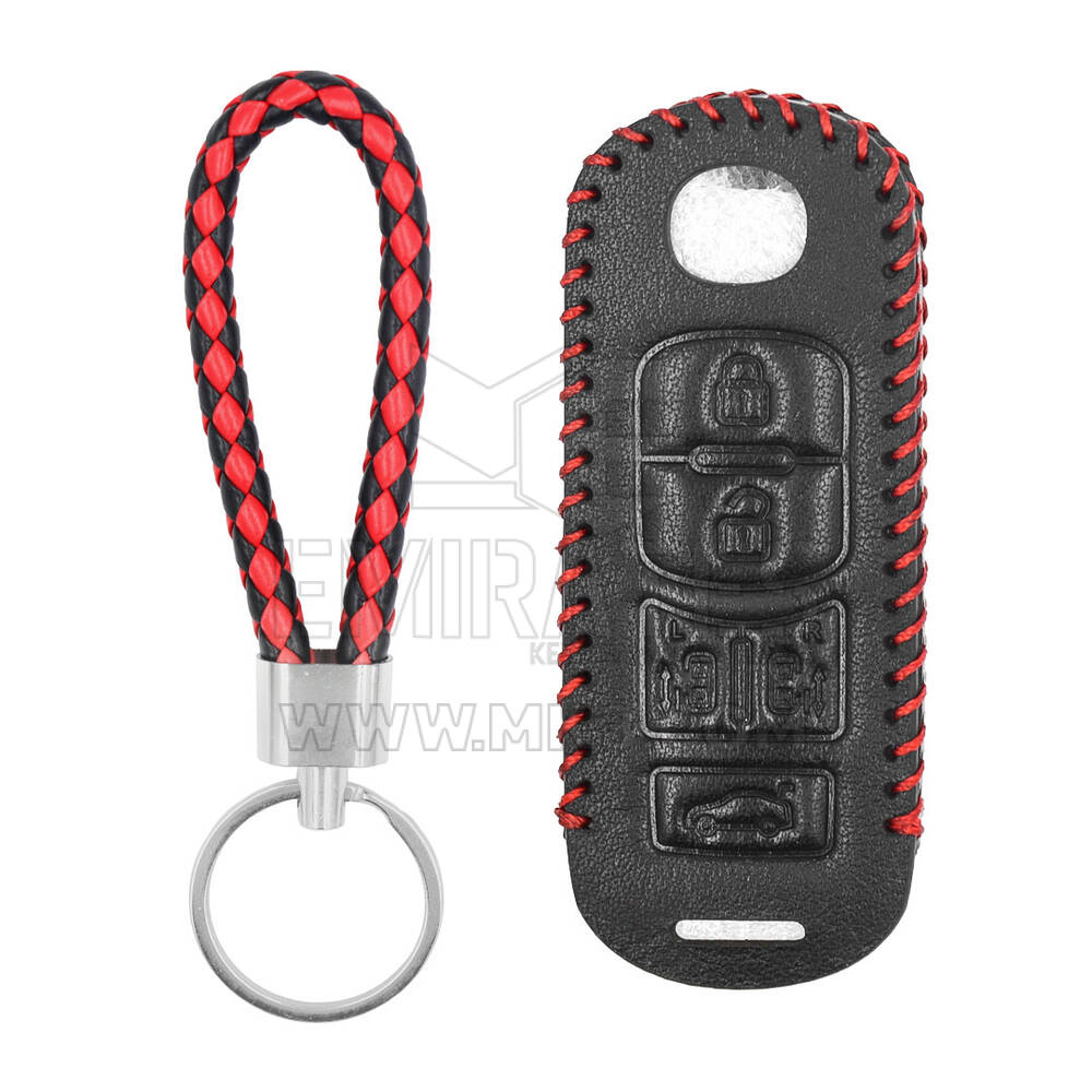 Estojo de couro para Mazda Smart Remote Key 5 botões