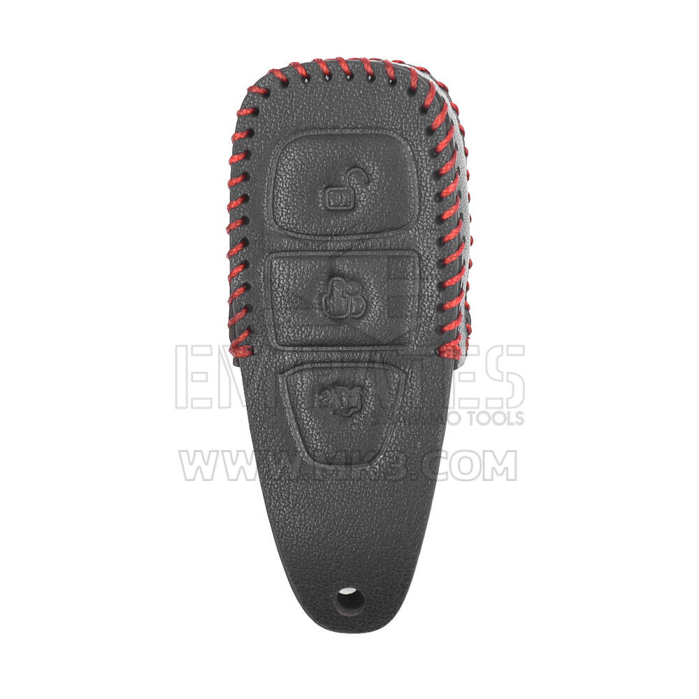 Estojo de Couro Para Ford Smart Remote Chave 3 Botões FD-B | MK3