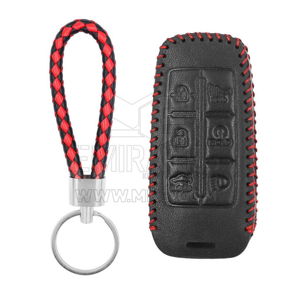 Funda de cuero para llave remota inteligente Hyundai 5 + 1 botones