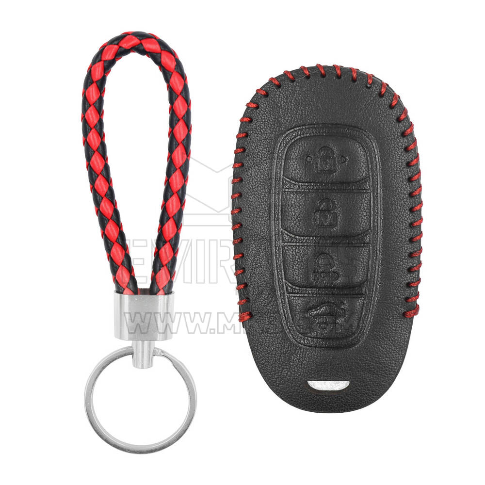 Estojo de couro para Hyundai Smart Remote Key 4 botões HY-X