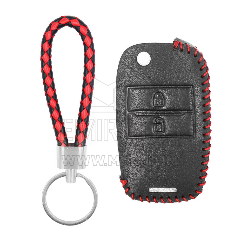 Leather Case For Kia Flip Remote Key 2 Buttons KA-J