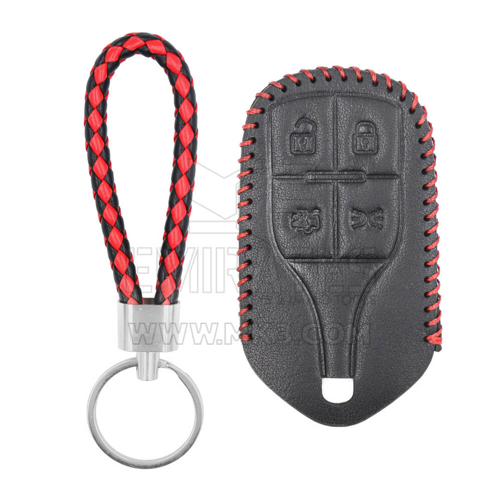 Funda de cuero para llave remota inteligente Maserati 4 botones