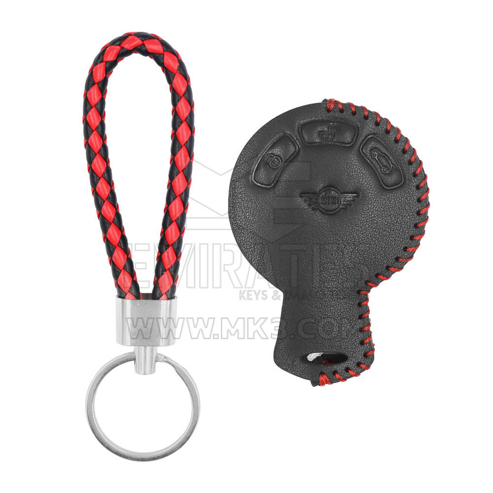 Estojo de couro para Mini Cooper Smart Remote Key 3 botões CP-A