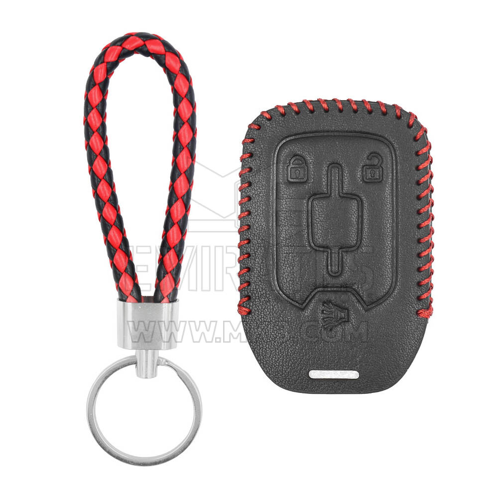 Funda de cuero para llave remota inteligente GMC Chevrolet 2 + 1 botones GMC-A