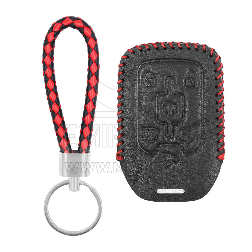 Estojo de couro para GMC Chevrolet Smart Remote Key 5+1 botões GMC-E