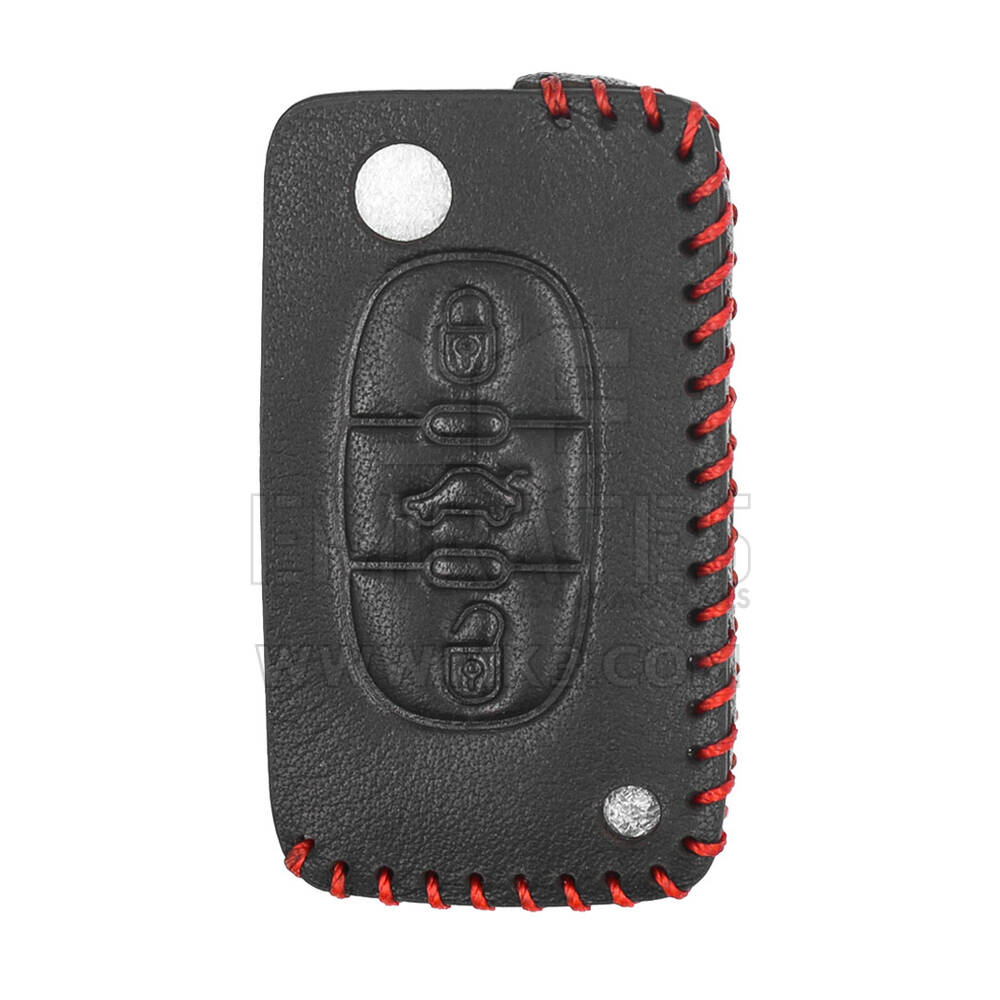 Funda De Cuero Para Llave Remota Peugeot 3 Botones | mk3