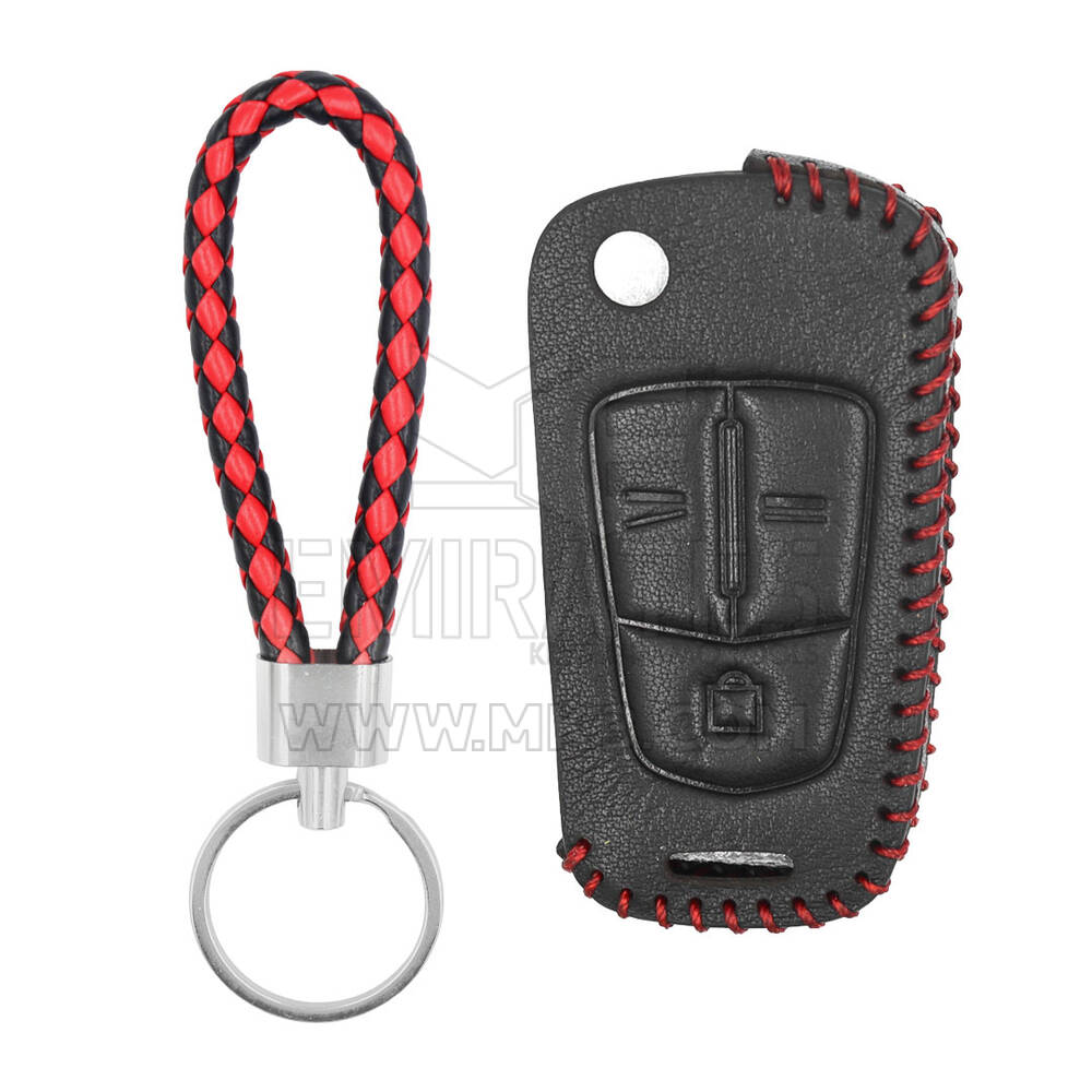 Funda de cuero para Opel Flip Remote Key 3 Botones OP-A