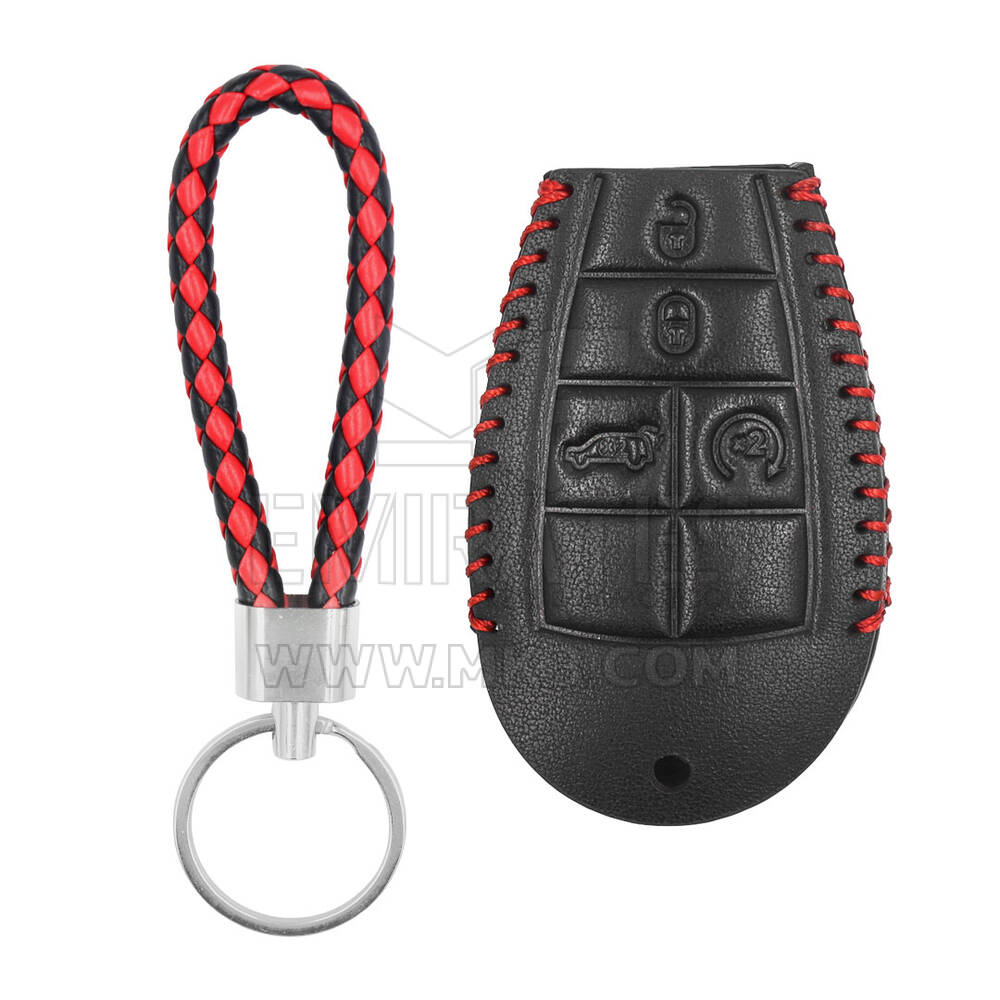 Étui en cuir pour clé à distance intelligente Jeep 4 + 1 boutons JP-L