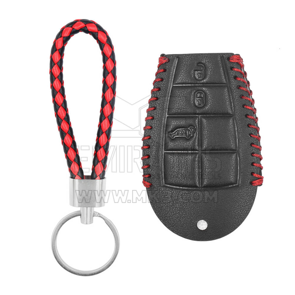 Кожаный чехол для Jeep Smart Remote Key 3 + 1 кнопки JP-M