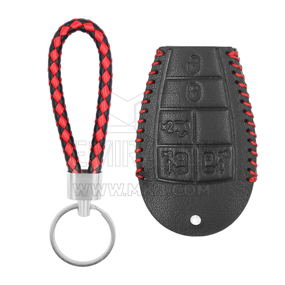 Leather Case For Jeep Smart Remote Key 5+1 Buttons JP-R