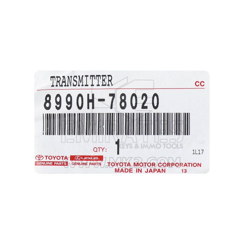 New Lexus LX600 2022 Genuine / OEM Smart Remote Key 3+1 Buttons 312.11/314.35MHz OEM Part Number: 8990H-78020 / 8990H-78021 / 8990H-78022 - FCC ID: HYQ14FLC | Emirates Keys