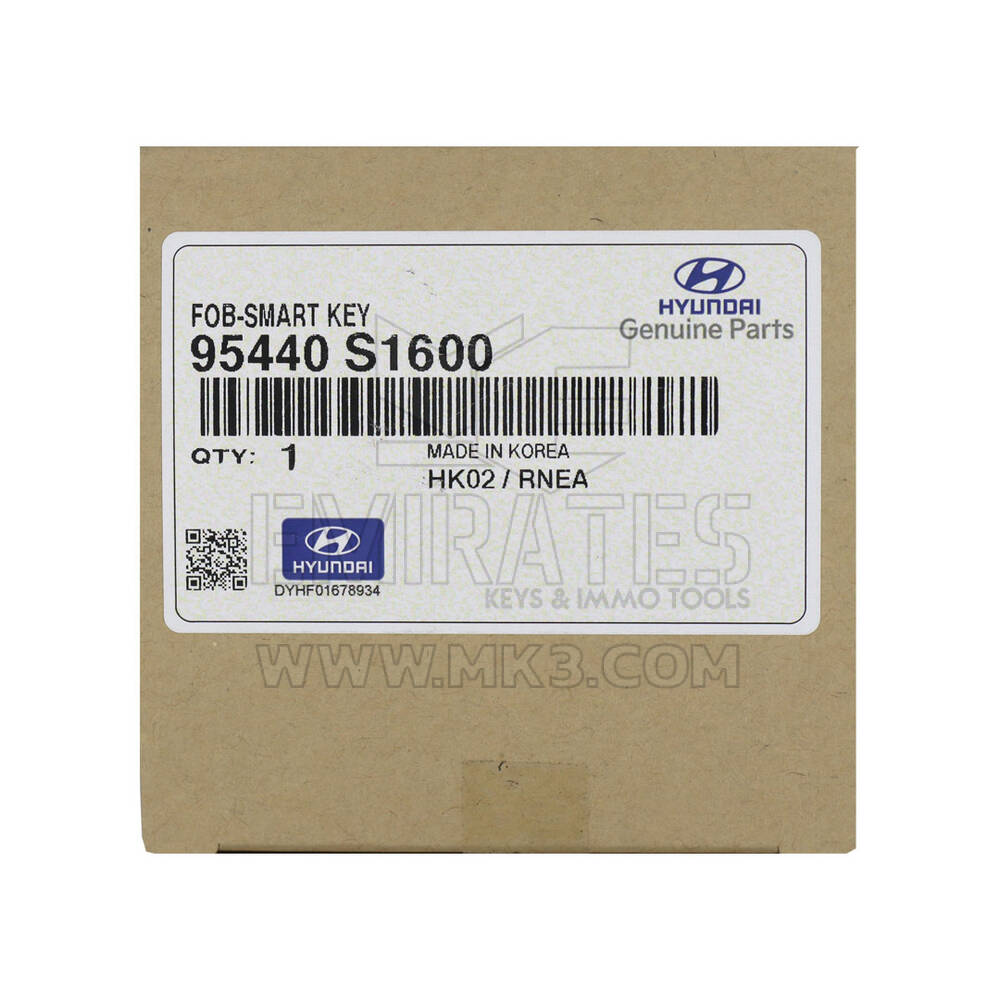 New Hyundai Santa Fe 2022 Genuine / OEM Smart Remote Key 3 Buttons 433MHz OEM Part Number: 95440-S1600 - FCC ID: FOB-4F250 | Emirates Keys
