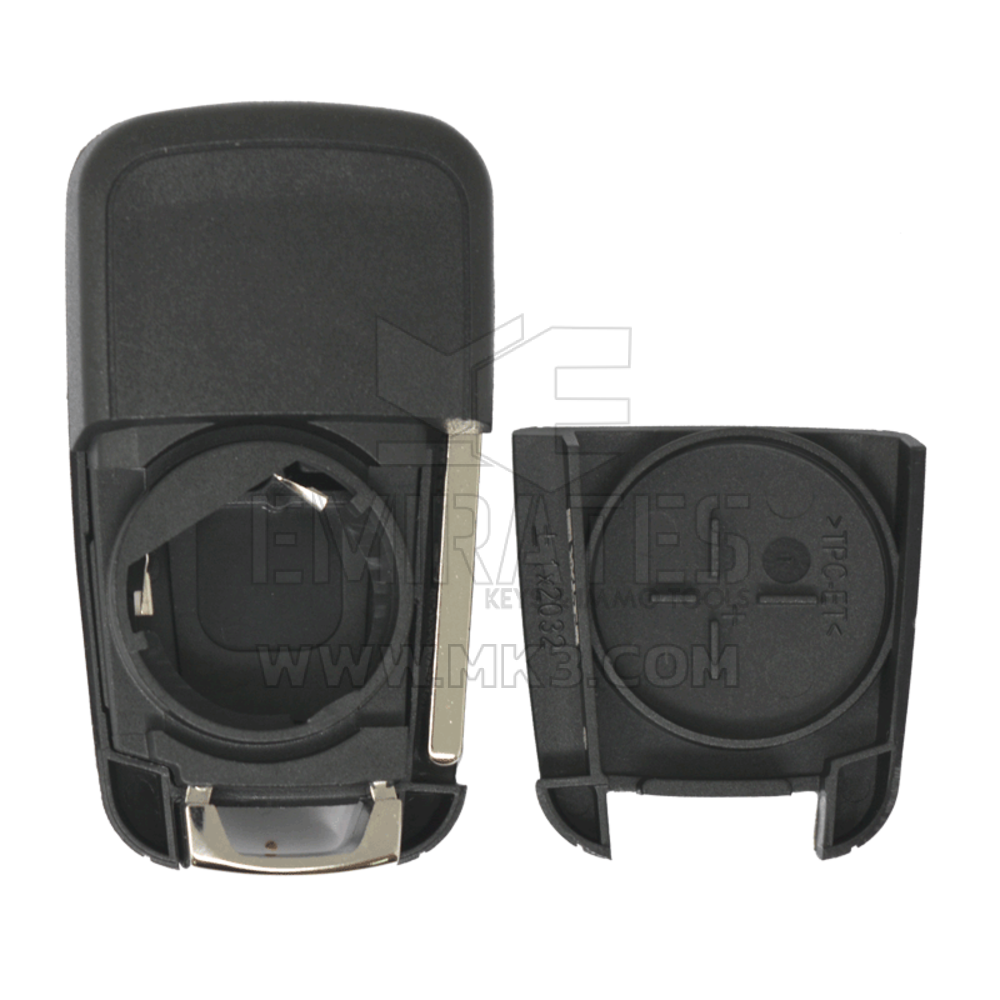 Novo aftermarket Opel Chevrolet Flip Remote Key Shell 2 botões - Emirates Keys Remote case, tampa da chave remota do carro, substituição de conchas de chaveiro a preços baixos.