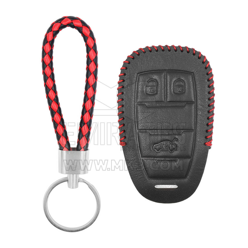 Estojo de couro para Alfa Romeo Smart Remote Key 3 Botões