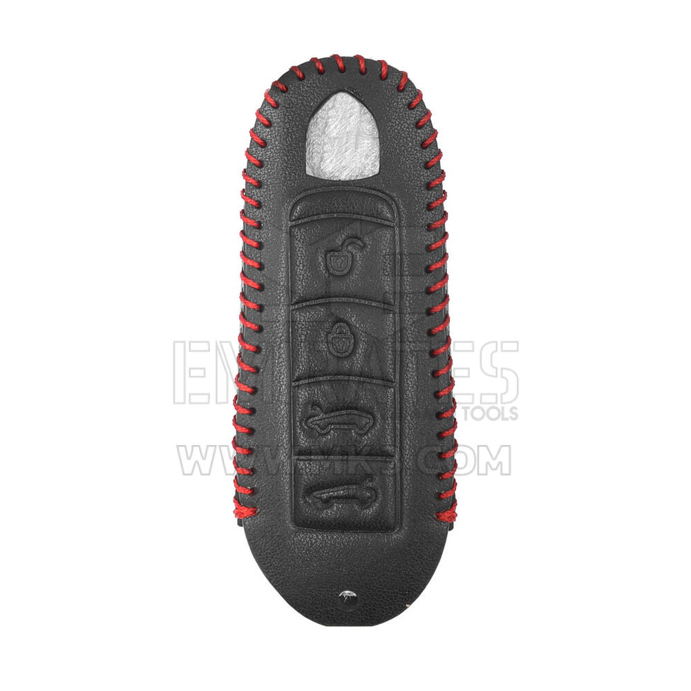 Estojo de couro para Porsche Smart Remote Key 4 Botões | MK3