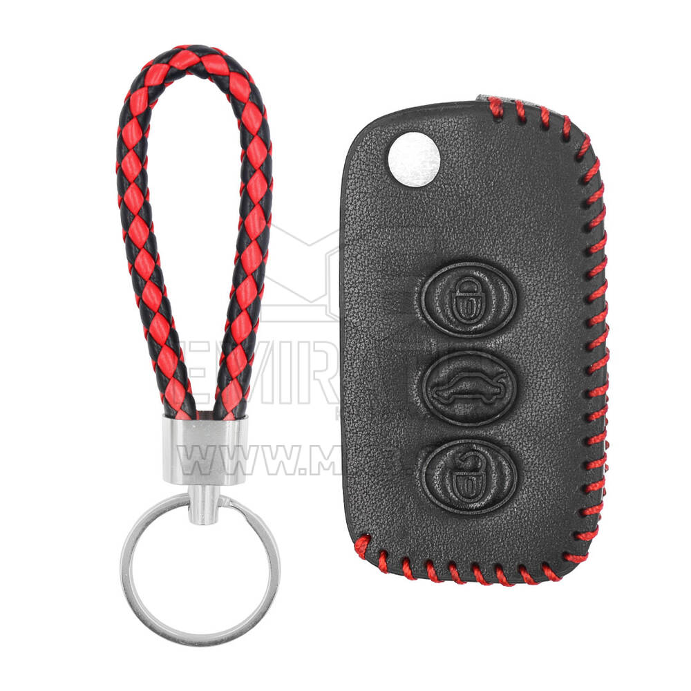 Funda de cuero para Bentley Flip Remote Key 3 Botones