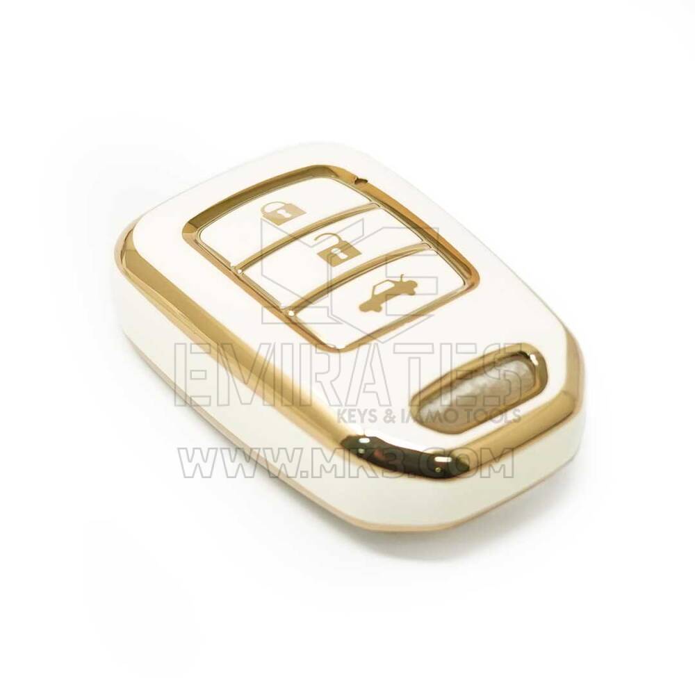 New Aftermarket Nano High Quality Cover For Honda Smart Remote Key 3 Buttons White Color D11J3 | Emirates Keys