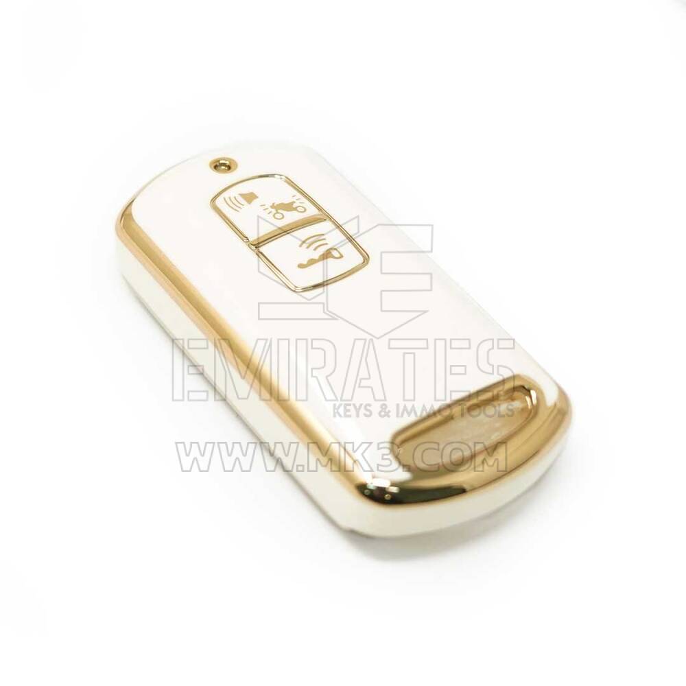 New Aftermarket Nano High Quality Cover For Honda Motorcycle Remote Key 2 Buttons White Color F11J | Emirates Keys