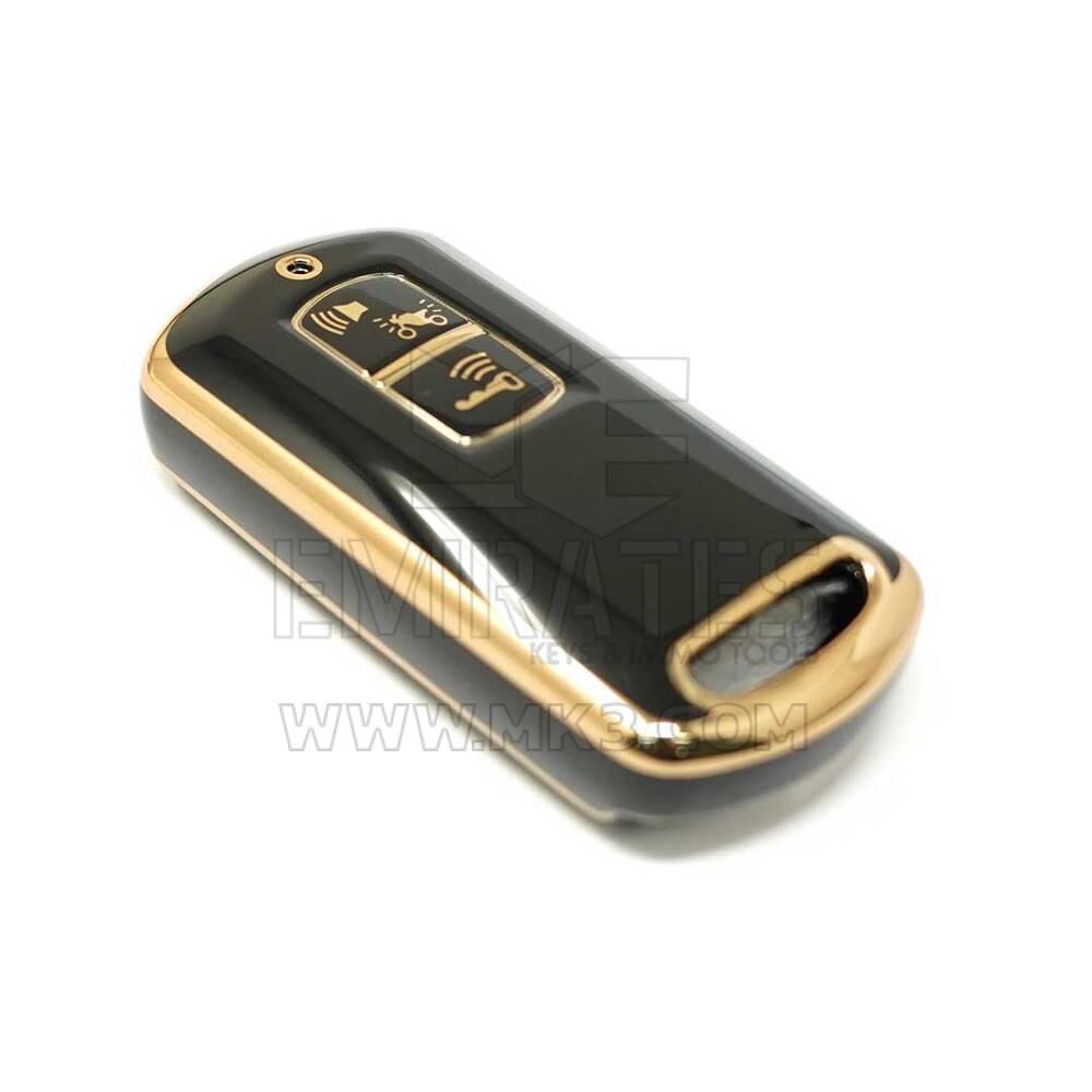 New Aftermarket Nano High Quality Cover For Honda Motorcycle Remote Key 2 Buttons Black Color F11J | Emirates Keys