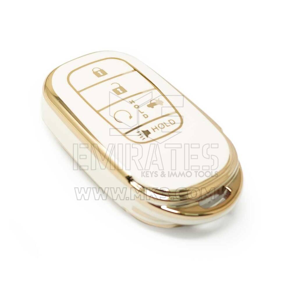 جديد ما بعد البيع نانو غطاء عالي الجودة لسيارة Honda Smart Remote Key 5 أزرار لون أبيض G11J5 | الإمارات للمفاتيح