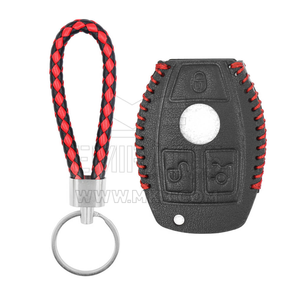 Funda de cuero para Mercedes Benz Smart Remote Key 3 Botones