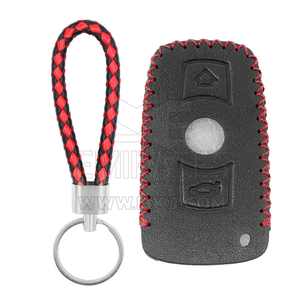 Leather Case For BMW CAS3 Remote Key 3 Buttons