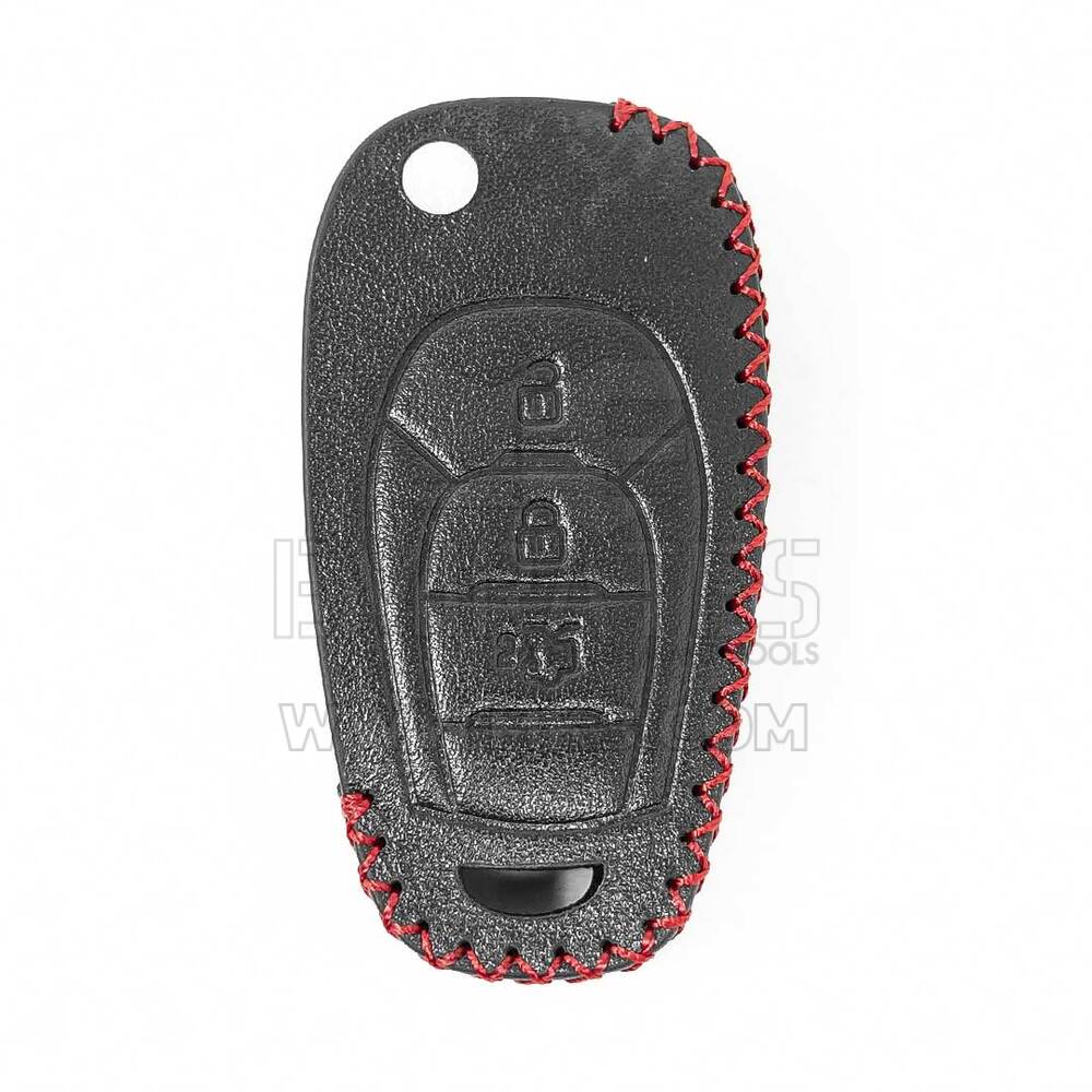 Leather Case For Chevrolet Flip Remote Key 3 Buttons | MK3