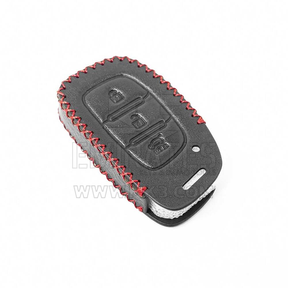 New Aftermarket Leather Case For Hyundai Tucson I10 I20 I40 IONIQ Remote Key 3 Buttons High Quality Best Price | Emirates Keys