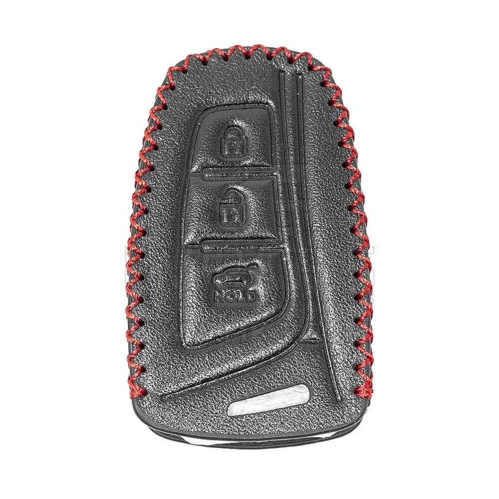 Funda de cuero para Hyundai Santa Fe Equus Remote Key 3 Button | mk3