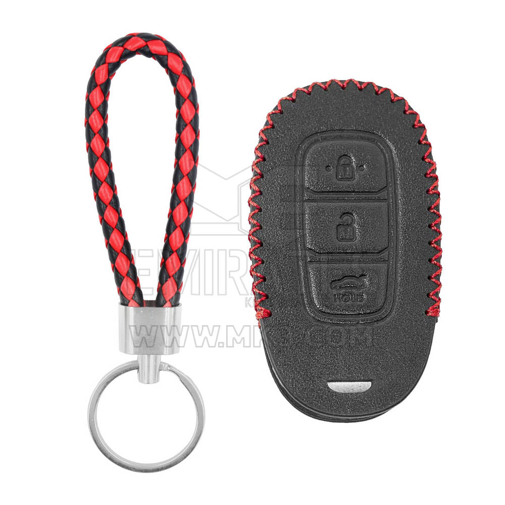 Leather Case For Hyundai Verna Kona Venue Palisade Remote Key 3 Buttons