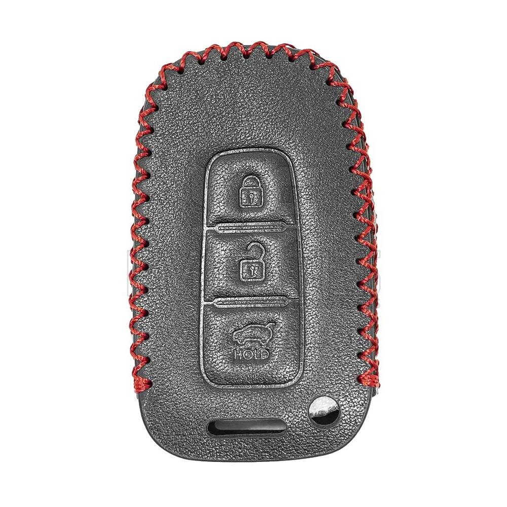 Étui en cuir pour clé à distance intelligente Hyundai Kia 3 boutons | MK3