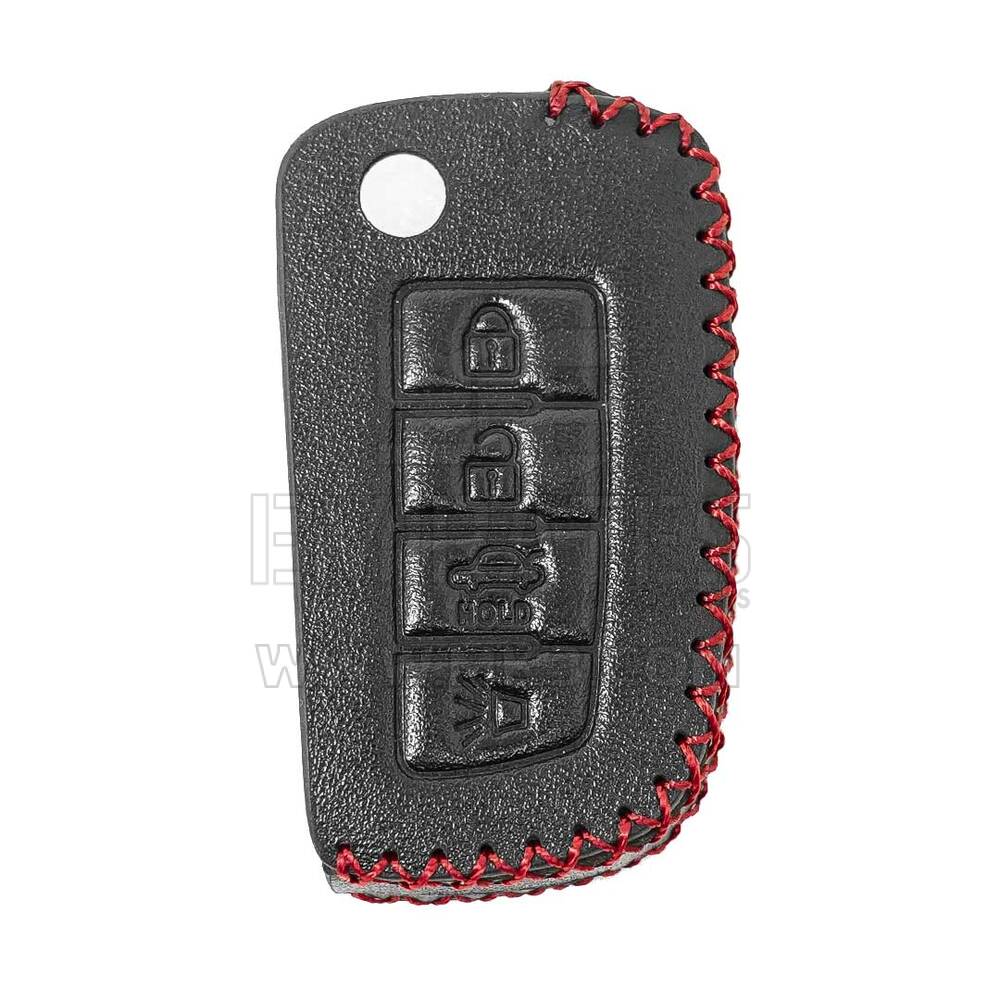 Funda de cuero para Nissan Flip Remote Key 4 Botones | mk3