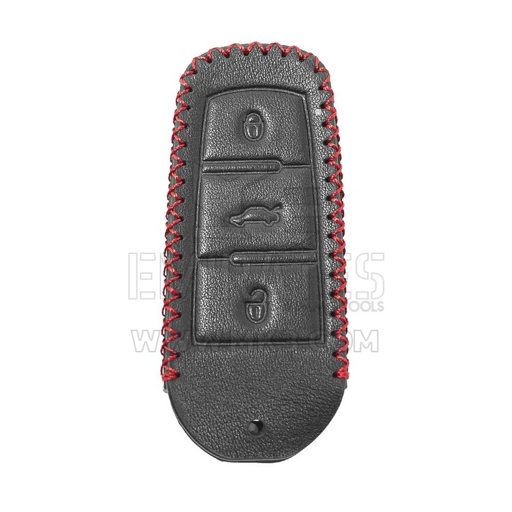 Étui en cuir pour clé à distance intelligente Volkswagen Passat 3 boutons | MK3