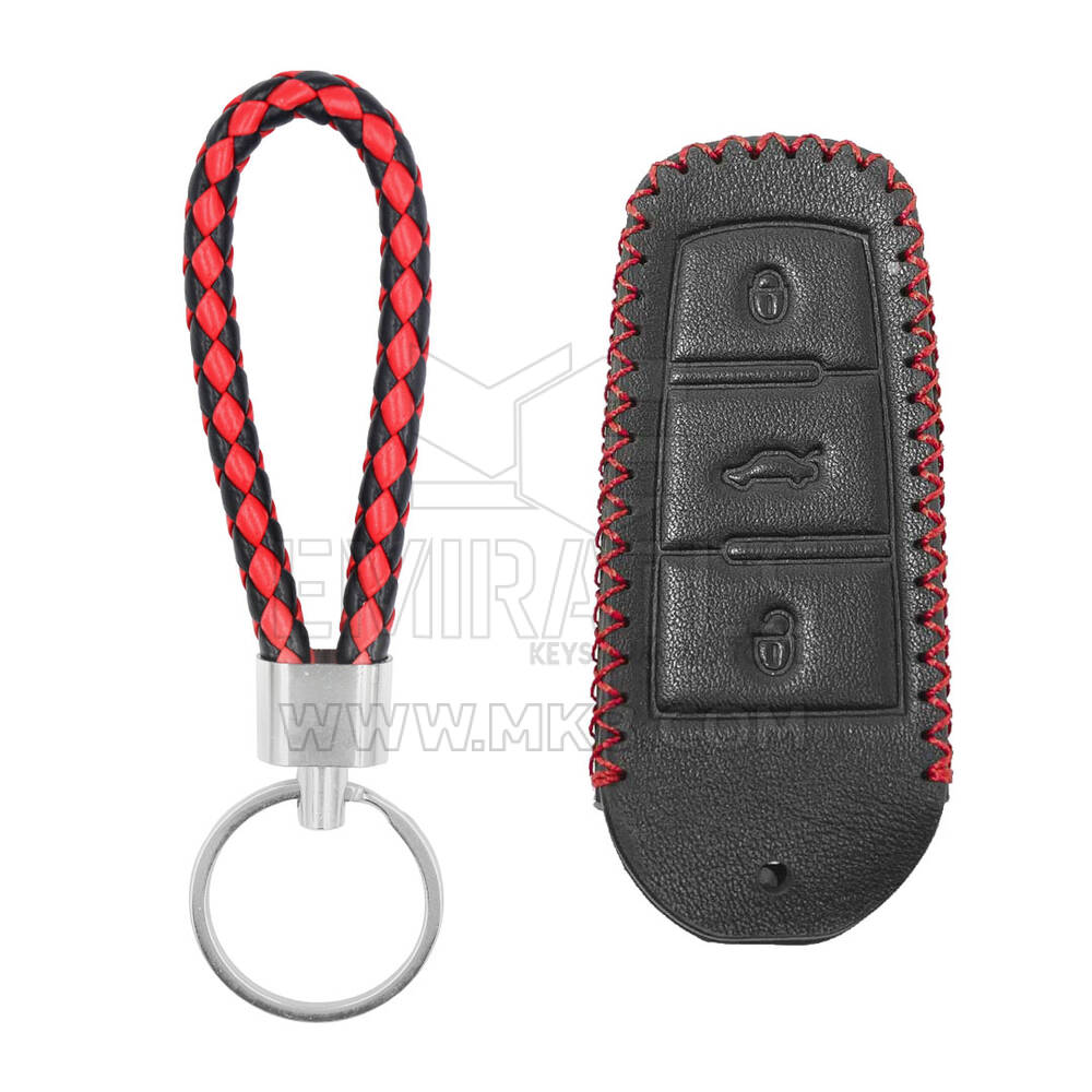 Leather Case For Volkswagen Passat Smart Remote Key 3 Buttons