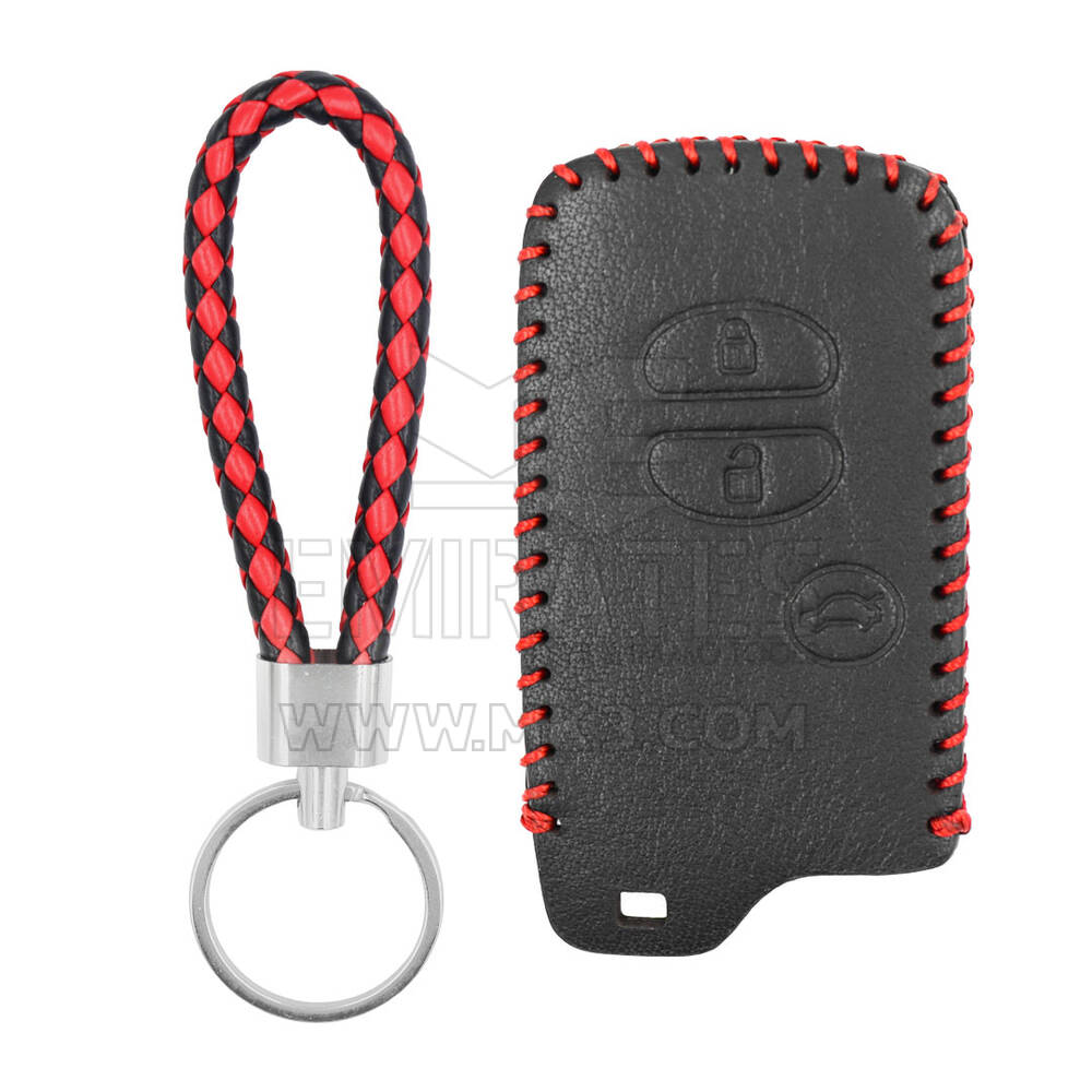 Custodia in pelle per chiave remota intelligente Toyota Land Cruiser 2009-2015 3 pulsanti