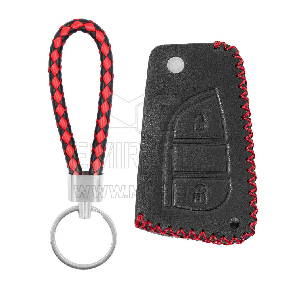 Custodia in pelle per chiave remota Toyota Flip Smart 2 pulsanti
