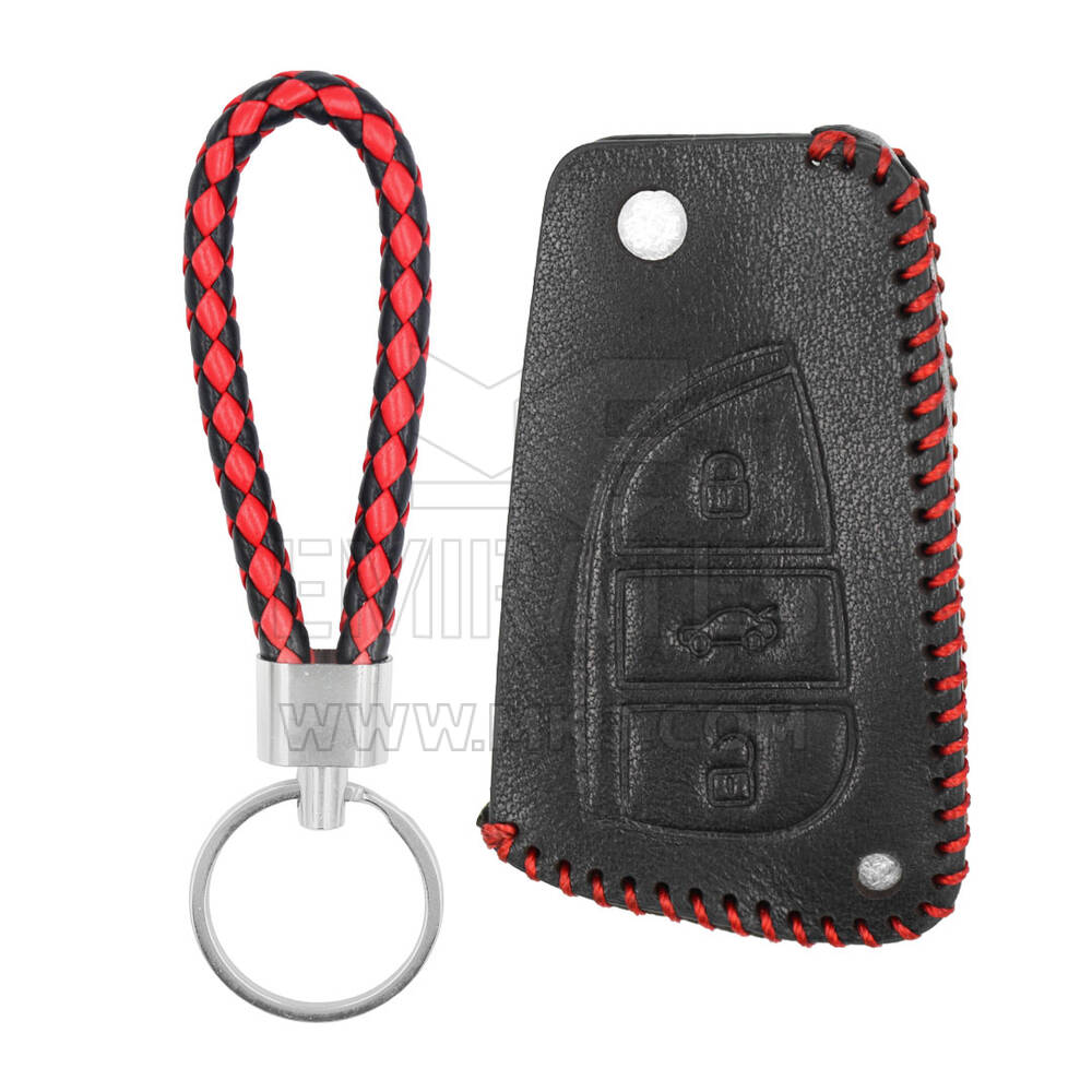 Funda de cuero para Toyota Flip Smart Remote Key 3 botones