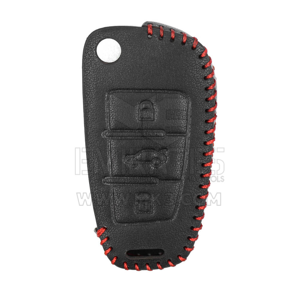 Custodia in pelle per chiave telecomando Audi Flip 3 pulsanti | MK3