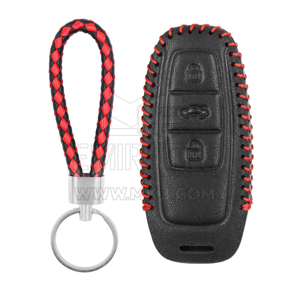 Funda de cuero para nuevo Audi Smart Remote Key 3 Botones