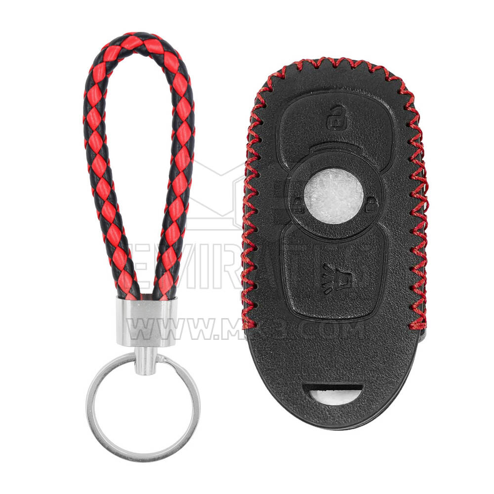 Estojo de couro para Buick Smart Remote Key 3 botões