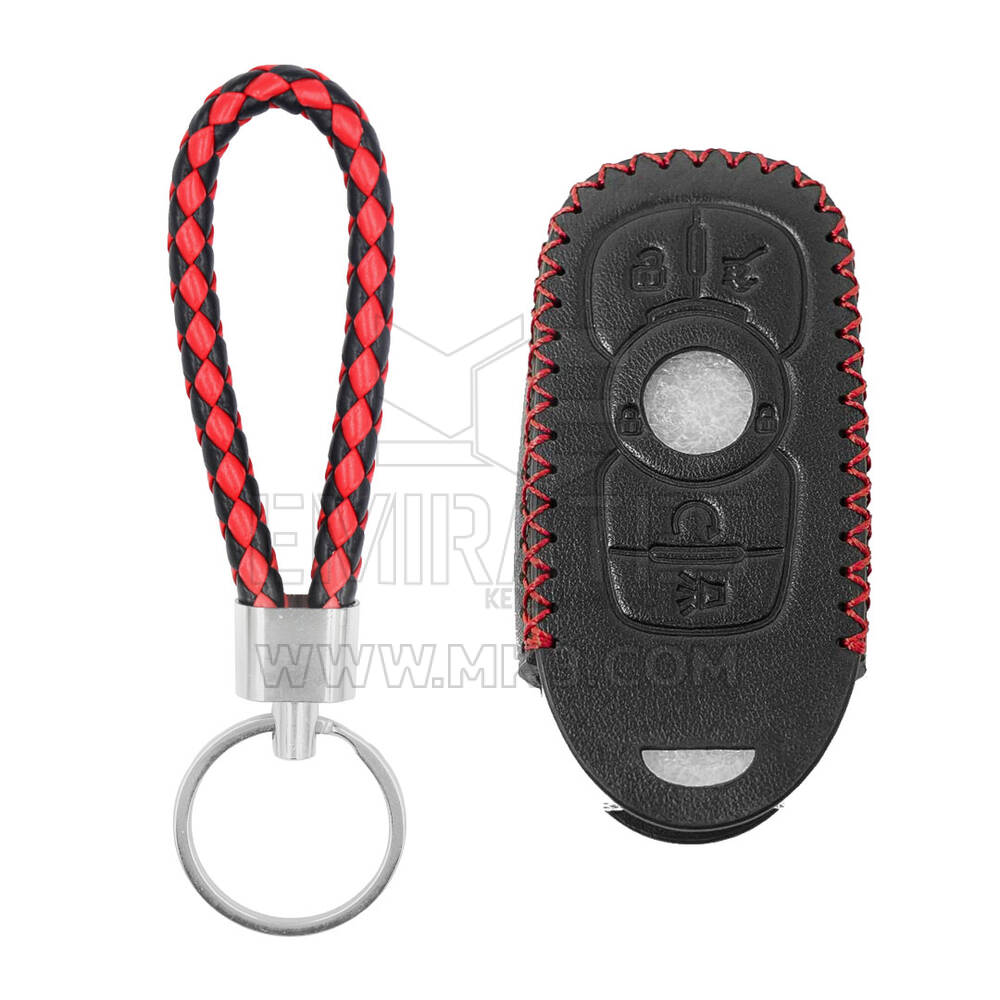 Funda de cuero para llave remota inteligente Buick 5 botones