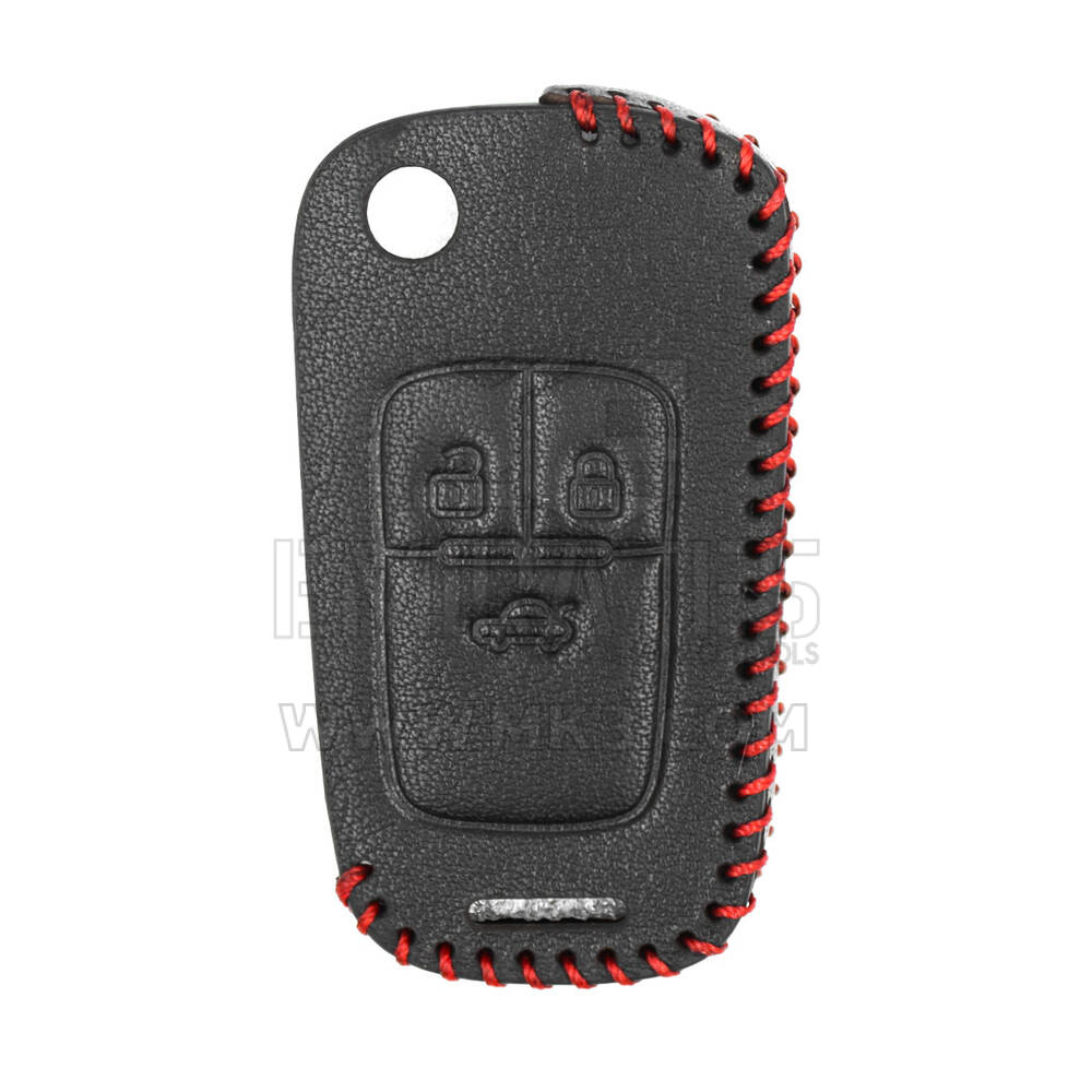 Leather Case For Chevrolet Opel Flip Remote Key 3 Buttons | MK3