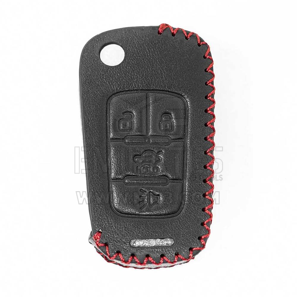 Étui en cuir pour clé à distance intelligente Chevrolet Flip 4 boutons | MK3