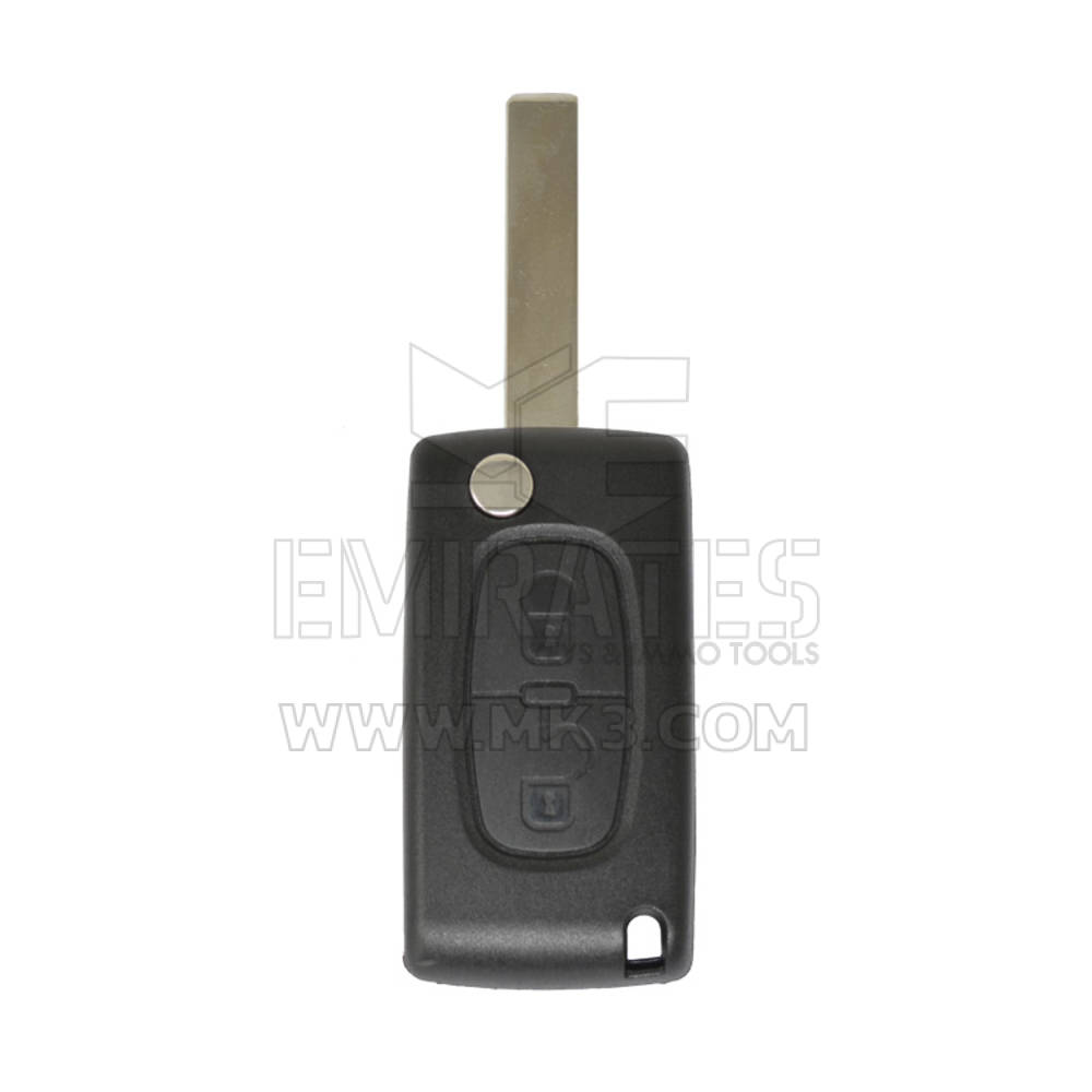 Coque de clé télécommande rabattable pour citroën et Peugeot 307, 2 boutons avec support de batterie, lame HU83, haute qualité, bas prix | Clés des Émirats
