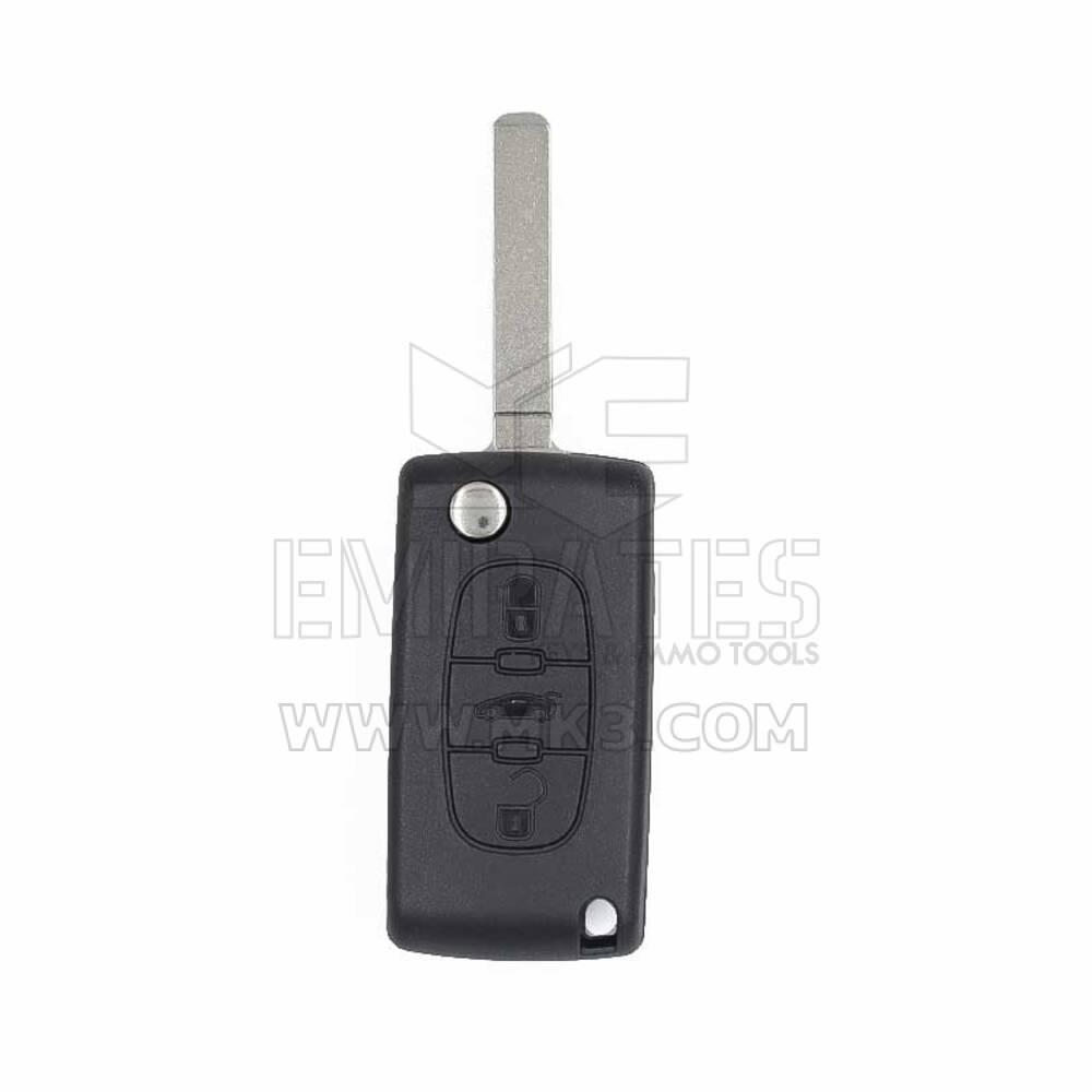 Il telecomando Peugeot Flip funziona per i modelli 407 408 0523 con 3 pulsanti e frequenza 433 MHz con transponder PCF7941A AFTERMARKET