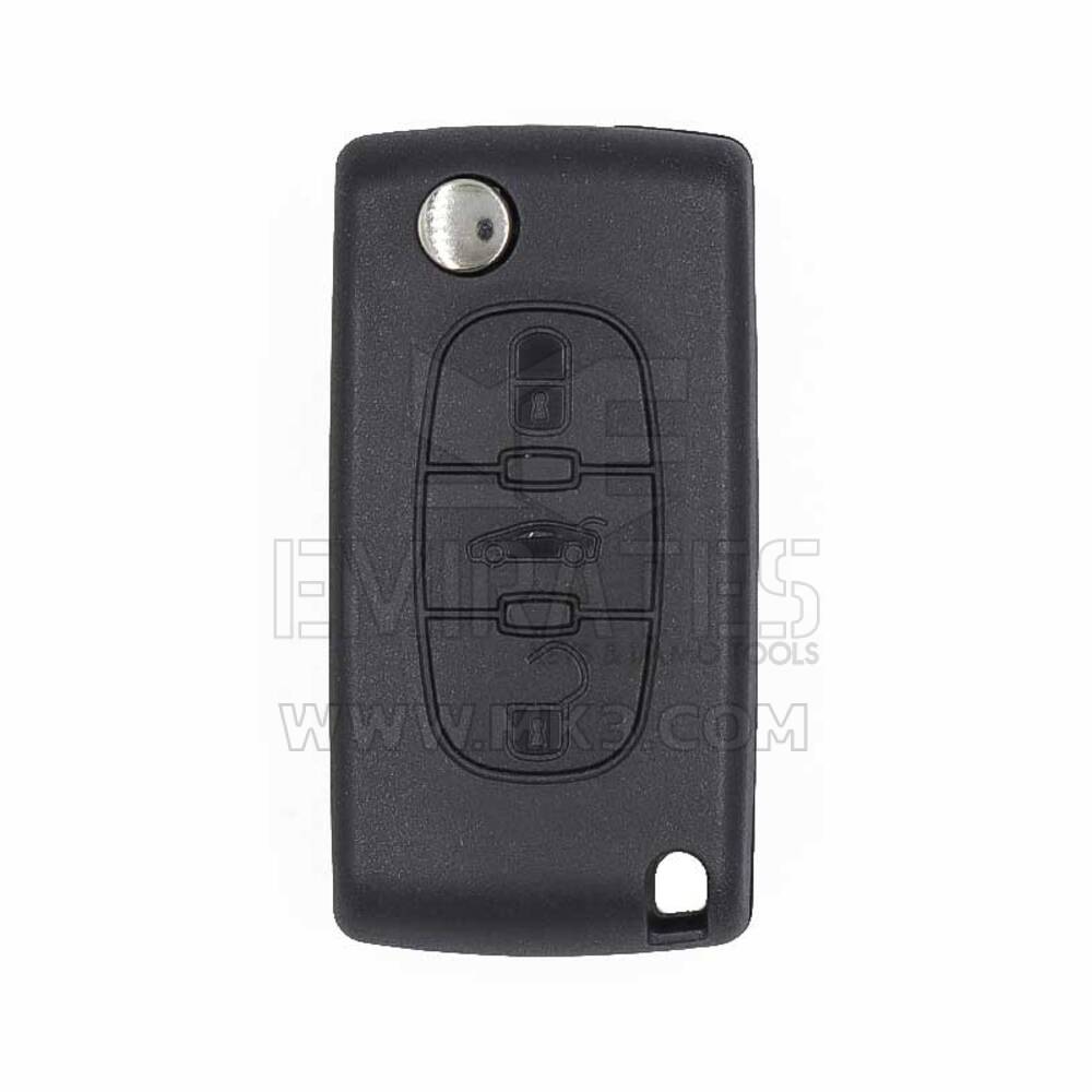 Peugeot 407 408 0523 Model Flip Remote Key 3 Buttons 433MHz ASK PCF7941A Transponder VA2 Blade