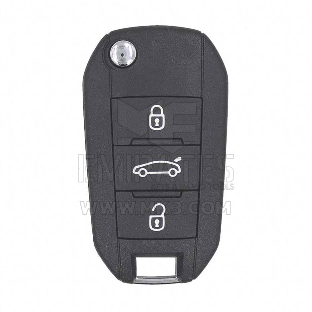 Peugeot Flip Remote Key 3 Düğmeli Orijinal Kabuklu 433MHz AES Transponder
